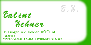 balint wehner business card